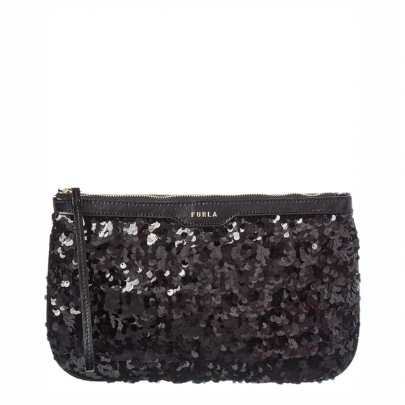 Furla Sparkling Black Sequin Wristlet - Picture 3 of 15